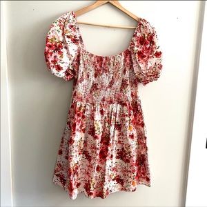 H&M Floral Puff Sleeve Dress